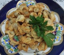 Жареные пельмени