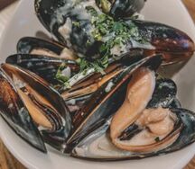 Мидии в соусе Блю Чиз