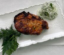 Уголки свиные на мангале 