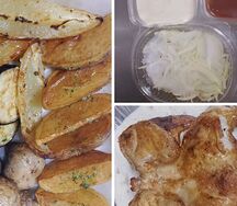 Курица на углях с набором