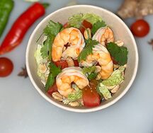 Салат с креветками