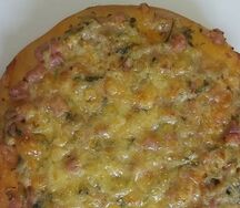 Мини-пицца с ветчиной