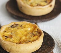 Киш с грибами и сыром