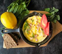 Омлет с ветчиной и сыром 