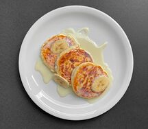 Сырники со сгущённым молоком и бананами