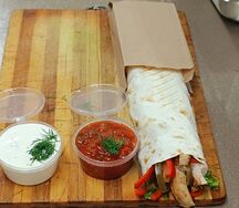 Шаурма с грибами и курицей
