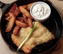 Треска по-мурмански с картофельными дольками
