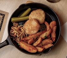Щучьи котлеты с жареным луком