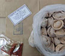 Замороженные пельмени с бараниной и говядиной
