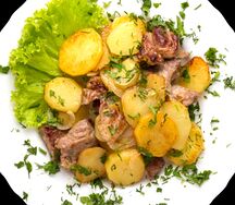 Жареный картофель со свининой