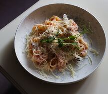 Феттуччини с морепродуктами 