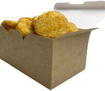 Куриные наггетсы с сырным соусом