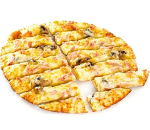 Сырные палочки с ветчиной и грибами