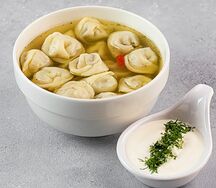 Пельмешки с бульоном