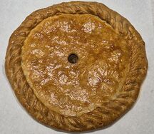 Пирог грибы-картофель