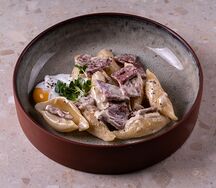 Домашняя карбонара с копченым мясом