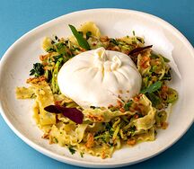 Паста с цукини и сыром Буратта