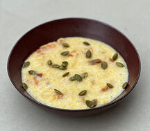 Кукурузная каша с запеченной тыквой