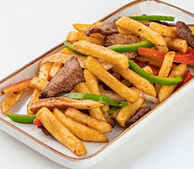 Мясо с картофелем фри