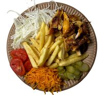 Шаурма на тарелке