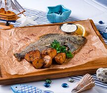 Жареная камбала с картофелем