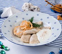 Вареники со свининой и говядиной