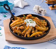 Жареная картошка со шкварками