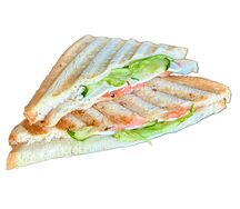 Сэндвич ветчиной и сыром