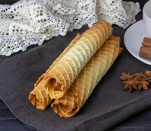 Трубочка вафельная с вареной сгущенкой