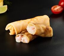 Блины с ветчиной и сыром