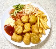 Наггетсы куриные с гарниром