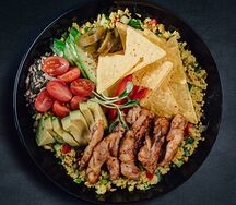 С курицей и булгуром