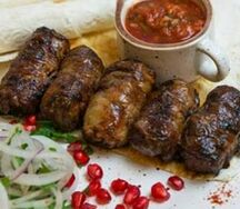 Печень говяжья в бараньей сетке 