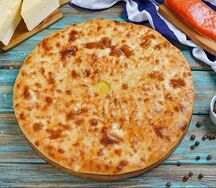 Осетинский пирог с сыром и семгой