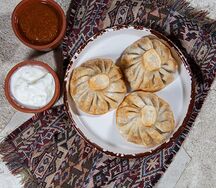 Хинкали с бараниной жаренные