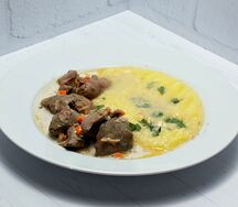 Печень куриная в сливочном соусе