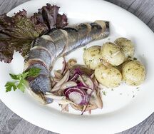 Филе сельди с картофелем и луком