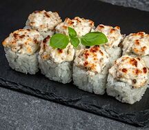 Запечённый лосось с шампиньонами