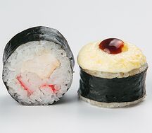 Запеченный с крабом и курицей