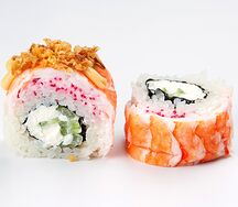 Ролл с креветкой и луком фри
