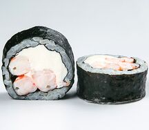 Сашими-ролл с сыром и креветками