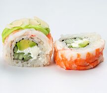 Ролл с креветкой и соусом васаби