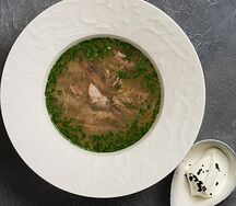 Томлёные щи с уткой и полбой