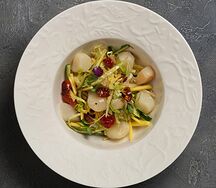 Салат с гребешком