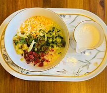 Окрошка с ростбифом на мацони