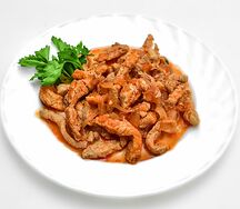 Бефстроганов из свинины