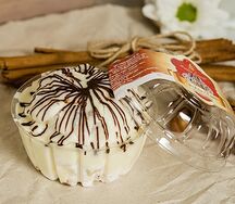 Шоколадно-сметанное с ананасами 