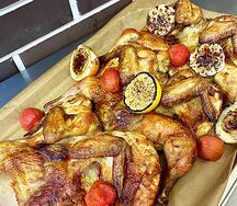 Цыпленок табака на мангале