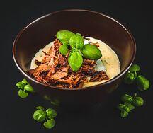 Сырный суп с говядиной 