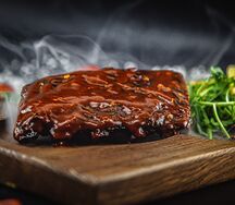 Свиные ребрышки в BBQ глазури	